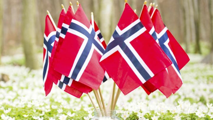 En gruppe flagg