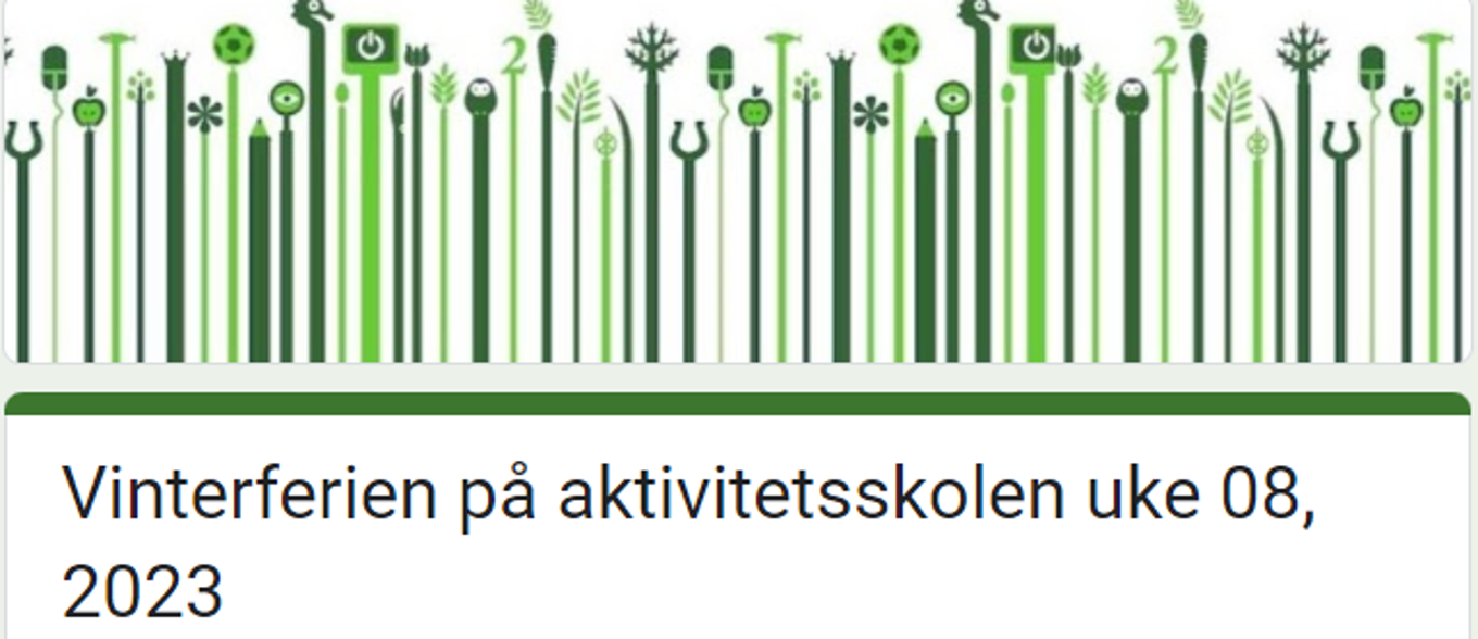 Påmelding til vinterferien